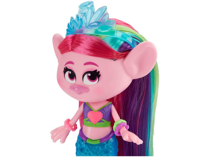 Figura Trolls Trollstopia Poppy Techno Sereia Hasbro F0307 Figura Trolls Trollstopia Poppy Techno Sereia Hasbro F0307