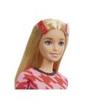 boneca-articulada-barbie-fashionista-loira-saia--estampada-vermelha-mattel_detalhe