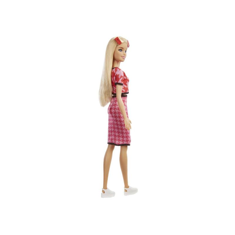 boneca-articulada-barbie-fashionista-loira-saia--estampada-vermelha-mattel_detalhe1