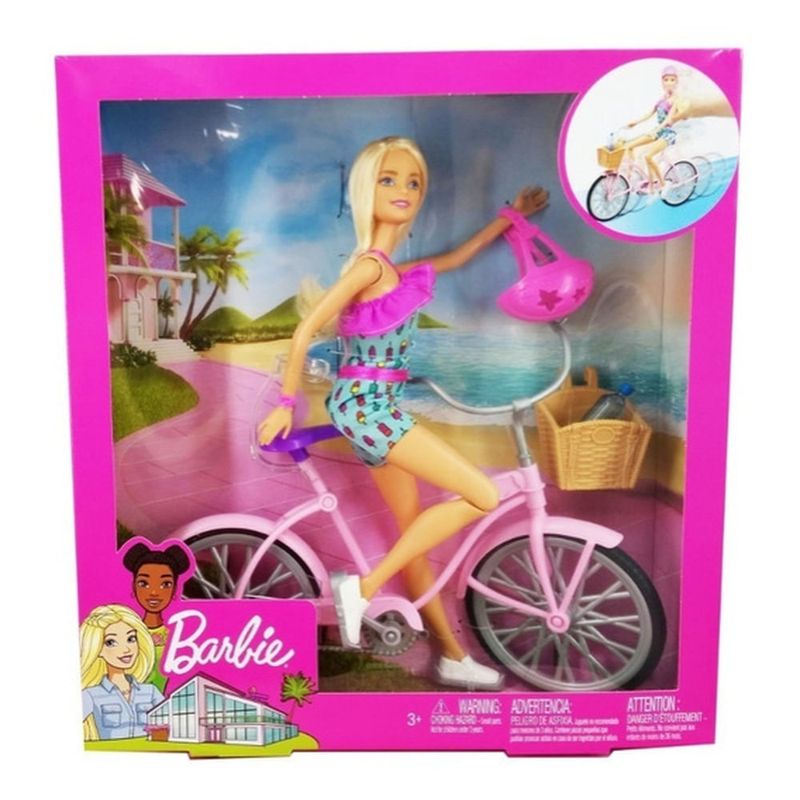 Boneca Barbie c/ Bicicleta Mattel FTV96 - Ri Happy