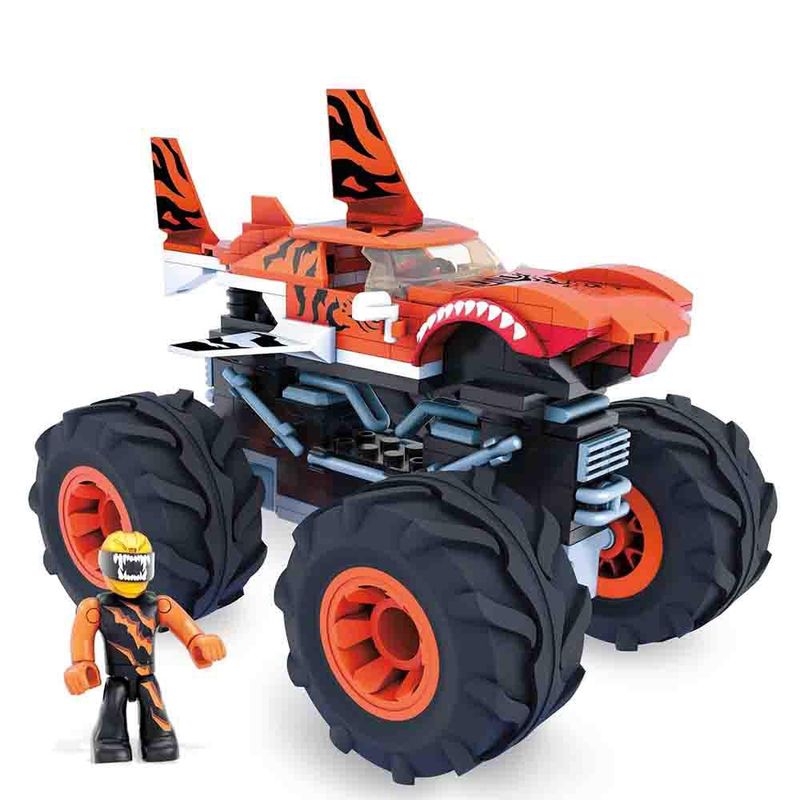 Blocos-de-Montar---Mattel---Hot-Wheels---Mega-Construx---Monster-Truck---Tiger-Shark---187-Pecas-1