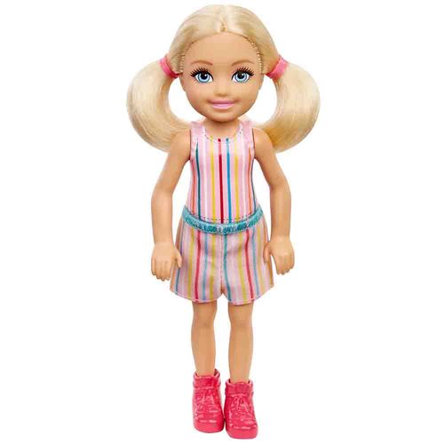 Mini Boneca - Família da Barbie - Chelsea Club - Loira -  Roupa com Listras - Mattel