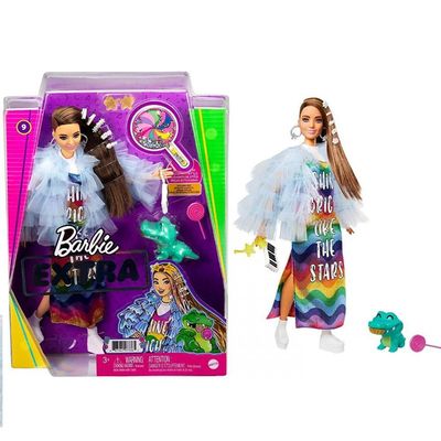 Boneca Barbie - Extra - Barbie Com Roupa Azul Claro - Mattel - Ri Happy