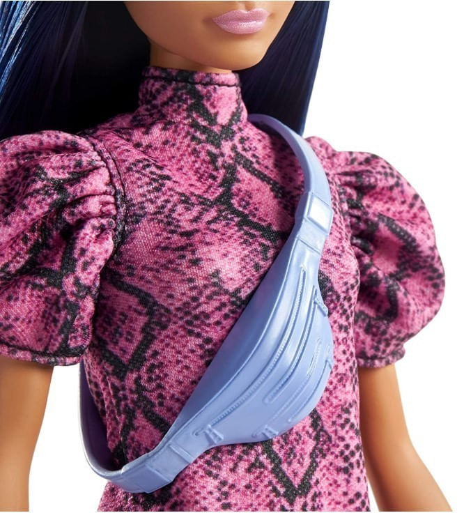 Boneca Barbie Fashionistas 188 Cabelos Castanhos Curvilínea Vestido Xadrez  - Mattel - Ri Happy