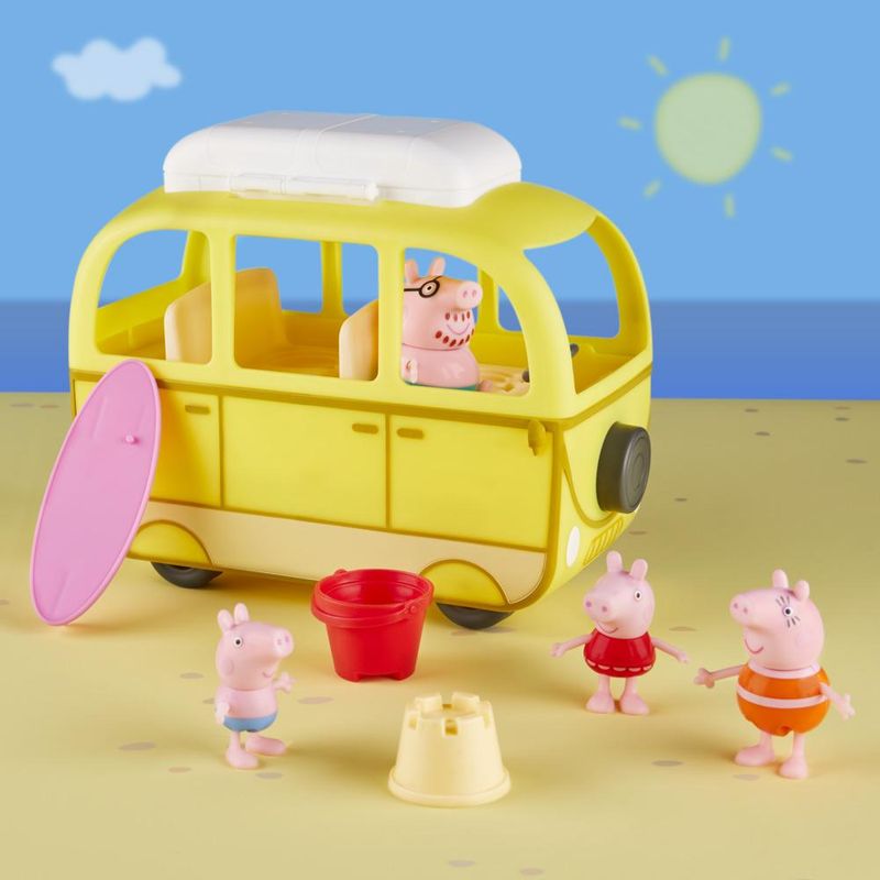 Mini-Veiculo-e-Figura---Peppa-Pig---Peppa-e-Sua-Minivan-na-Praia---Amarela---Hasbro-4