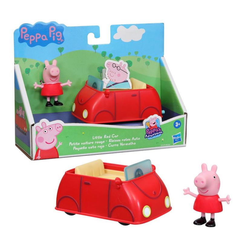 Mini-Veiculo-e-Figura---Peppa-Pig---Carro-Vermelho---Hasbro-0