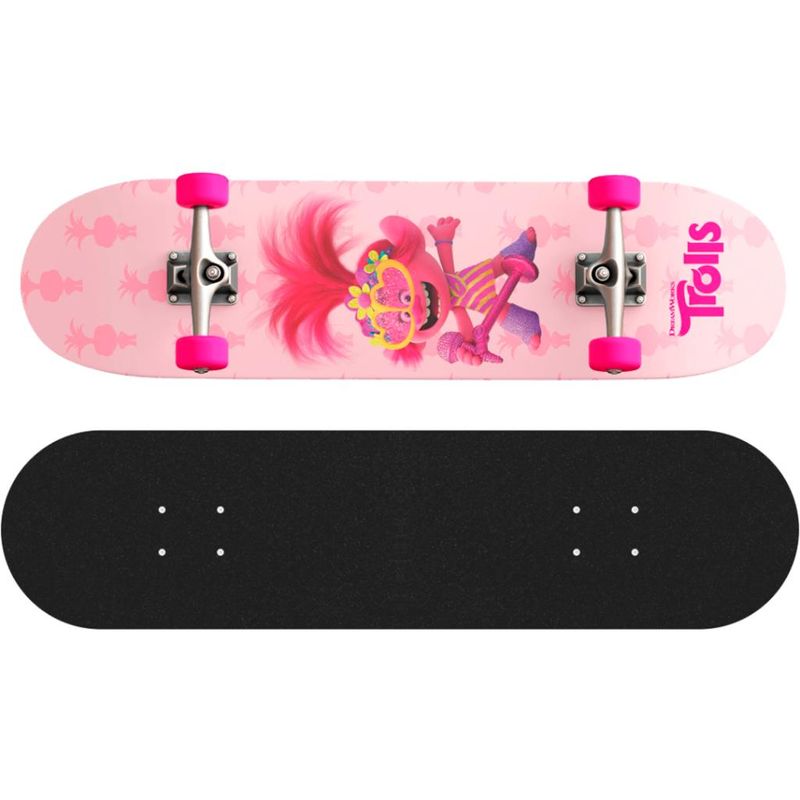 Skateboard---Trolls---Poppy---80cm---Froes---Preto-e-Rosa-0