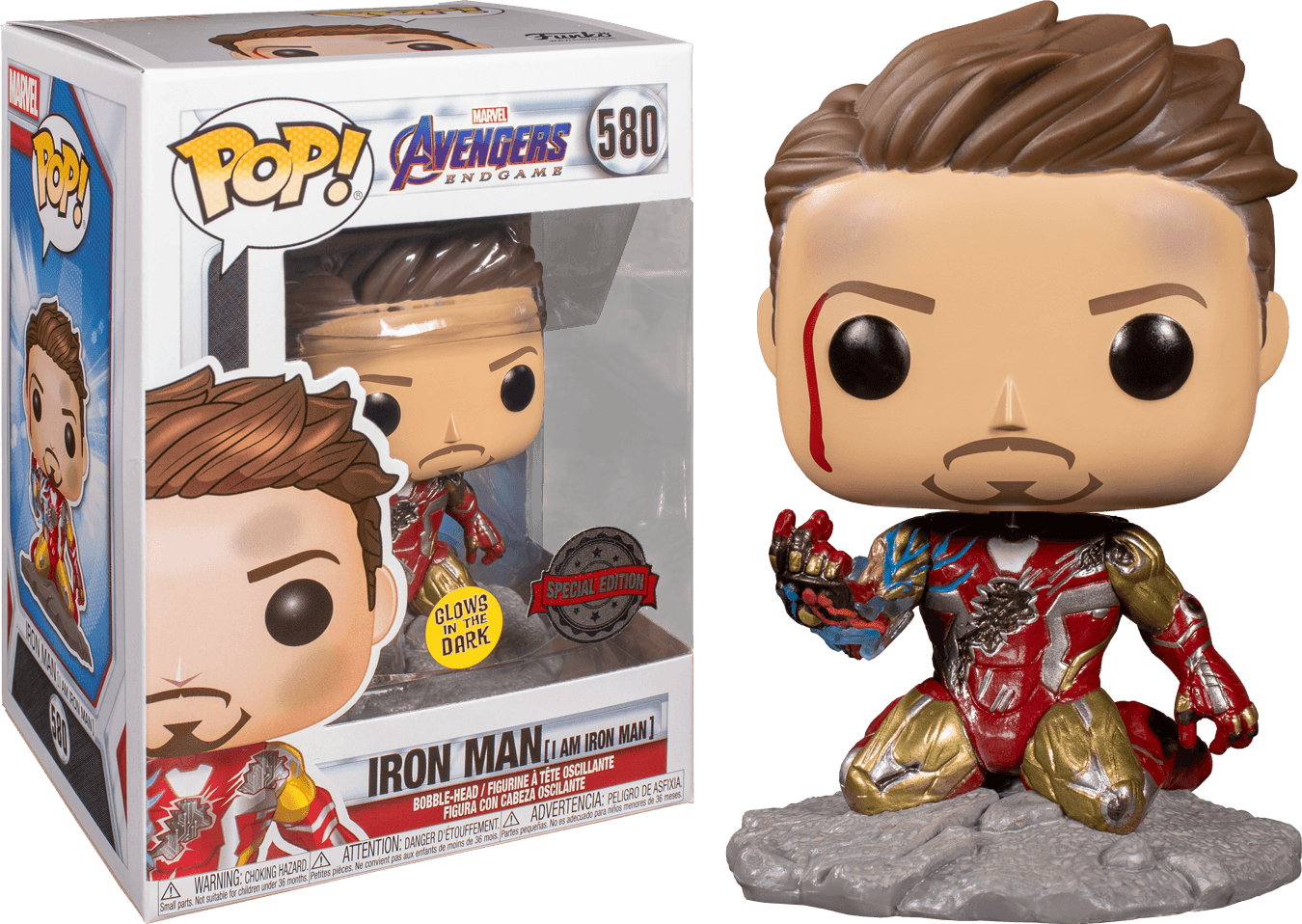 Funko Pop Avengers Endgame I am Iron Man Glows #580 - Ri Happy