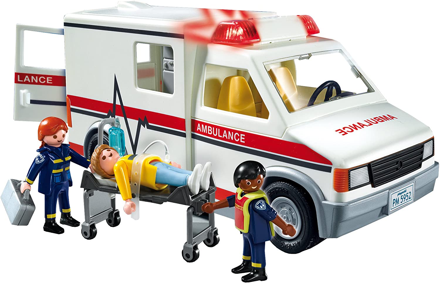 Playmobil 5681 - Ambulância E Paramédicos Com Luz E Som - PBKIDS