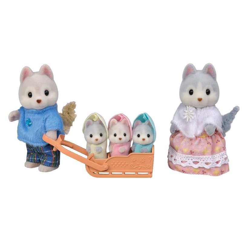 Conjunto-de-Figuras---Sylvanian-Families---Familia-dos-Huskys---Epoch-0