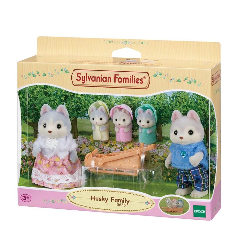 Conjunto-de-Figuras---Sylvanian-Families---Familia-dos-Huskys---Epoch-7