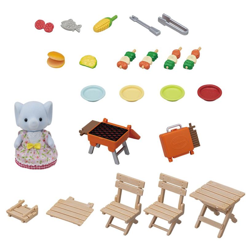 Conjunto-Piquenique-Churrasco---Sylvanian-Families---Elefante-Miriam---Epoch-1