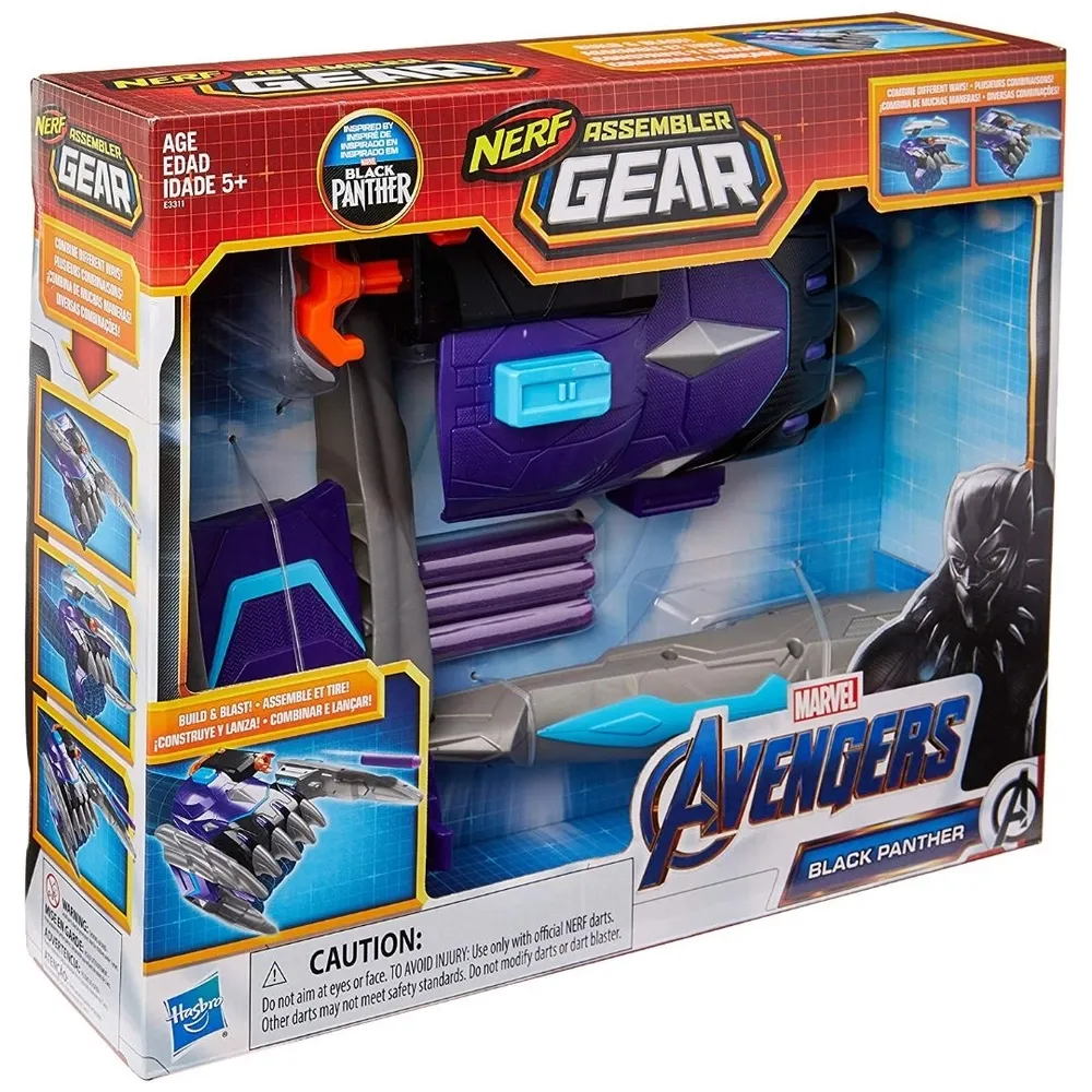 Lançador Nerf Assembler Gear Pantera Negra E3311 Ri Happy