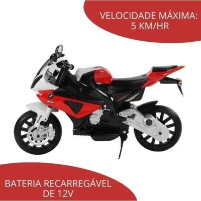 Moto Elétrica Infantil 12v BMW S1000RR Vermelho - Importway (BW179)