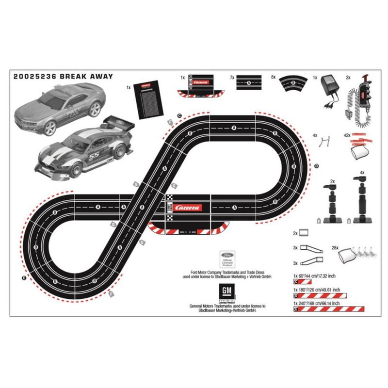 Pista-Eletrica---Carrera-Evolution---Break-Away---American-Originals---Carrera-6