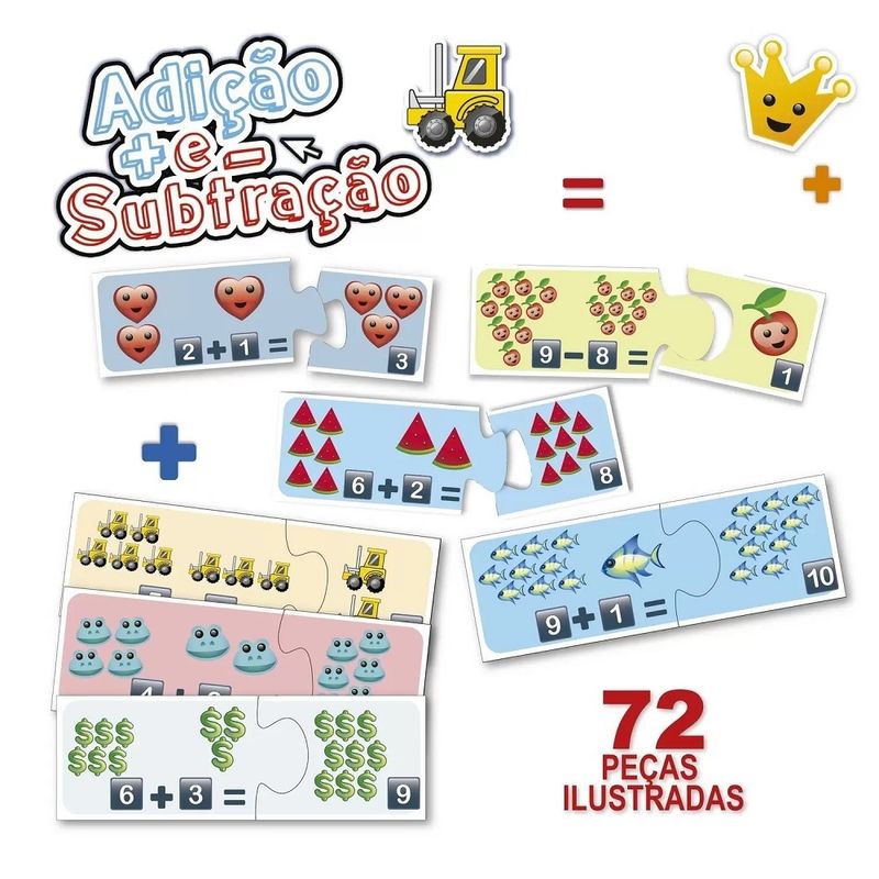 Quebra Cabeça Adição E Subtração 72 peças - Ri Happy Quebra Cabeça Adição E Subtração 72 peças - Ri Happy