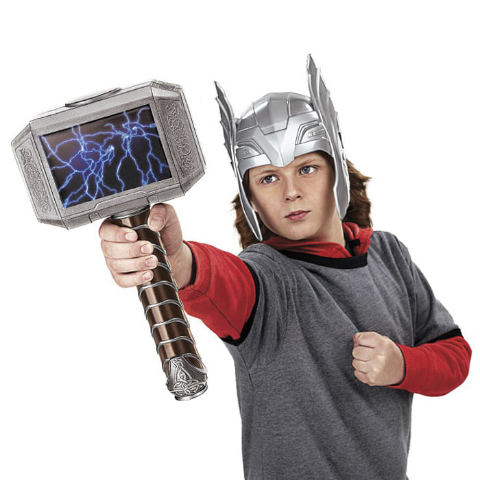 Crianca-com-Martelo-Eletronico---Thor-2---Hasbro
