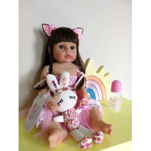 Bebê Reborn Menina Realista 100% Silicone 57cm - Unicórnio - Ri Happy