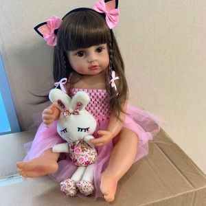 Bebê Reborn Menina Realista 100% Silicone 57cm - Unicórnio - Ri Happy