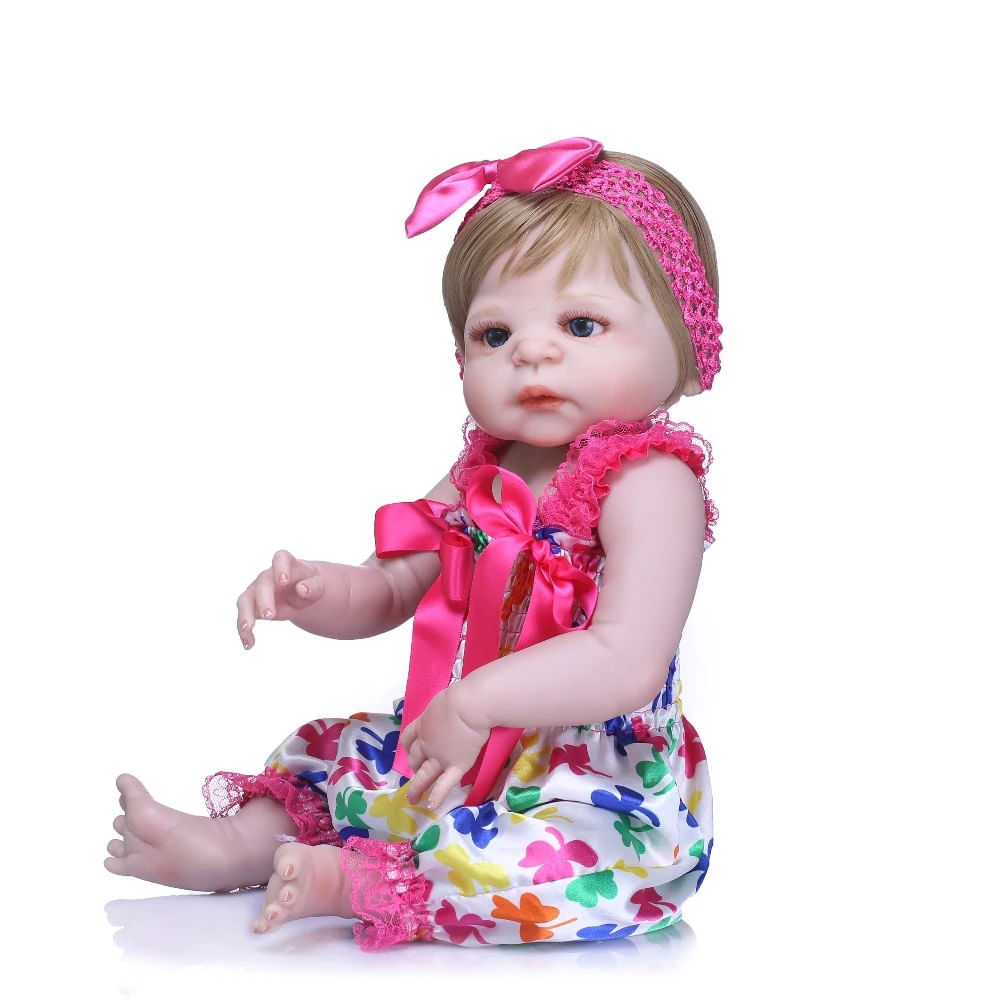 Bebê Reborn Menina Realista 100% Silicone 57cm - Unicórnio - Ri Happy