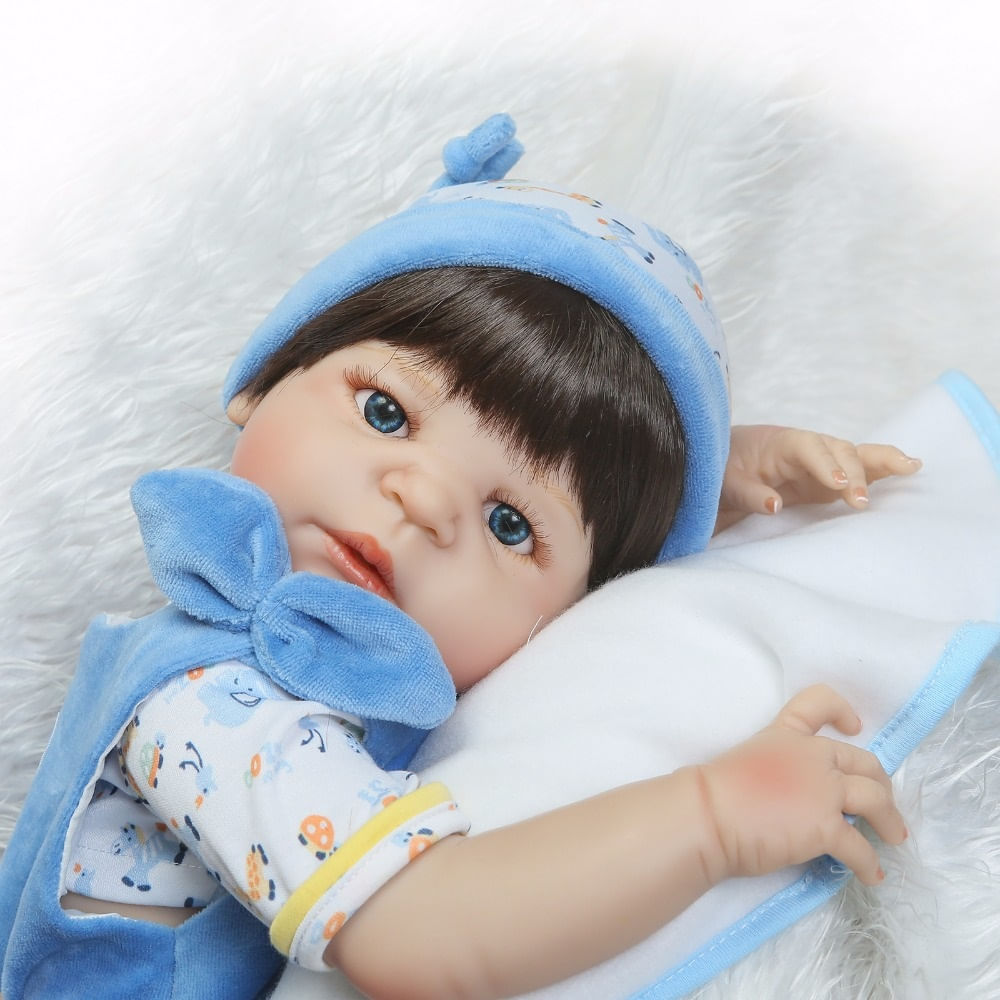 Bebê Reborn Menino Realista 100% Silicone 57cm - Erick - Ri Happy