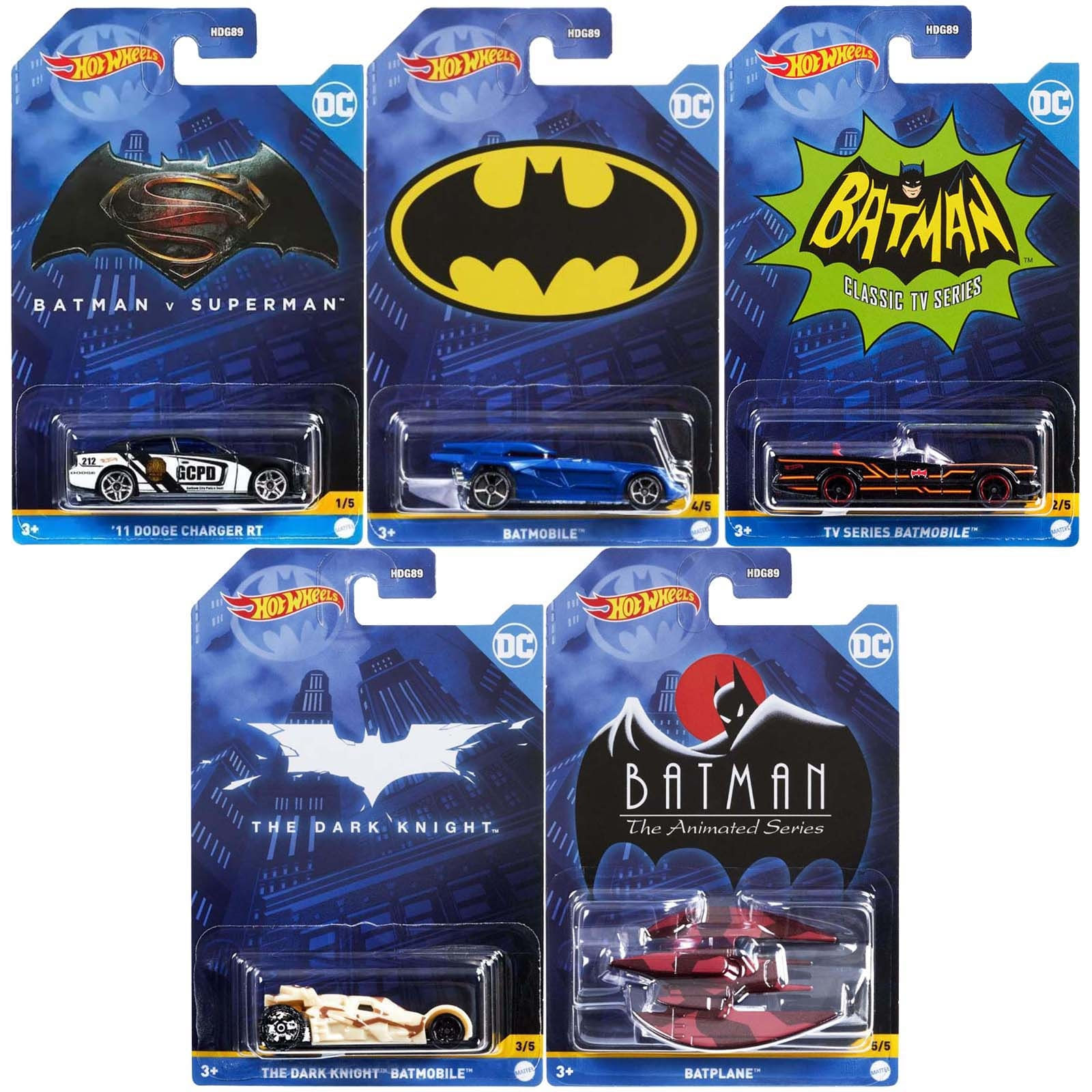 Hot Wheels - Set 5 Miniaturas - Batman 2022 - HDG89 - Ri Happy