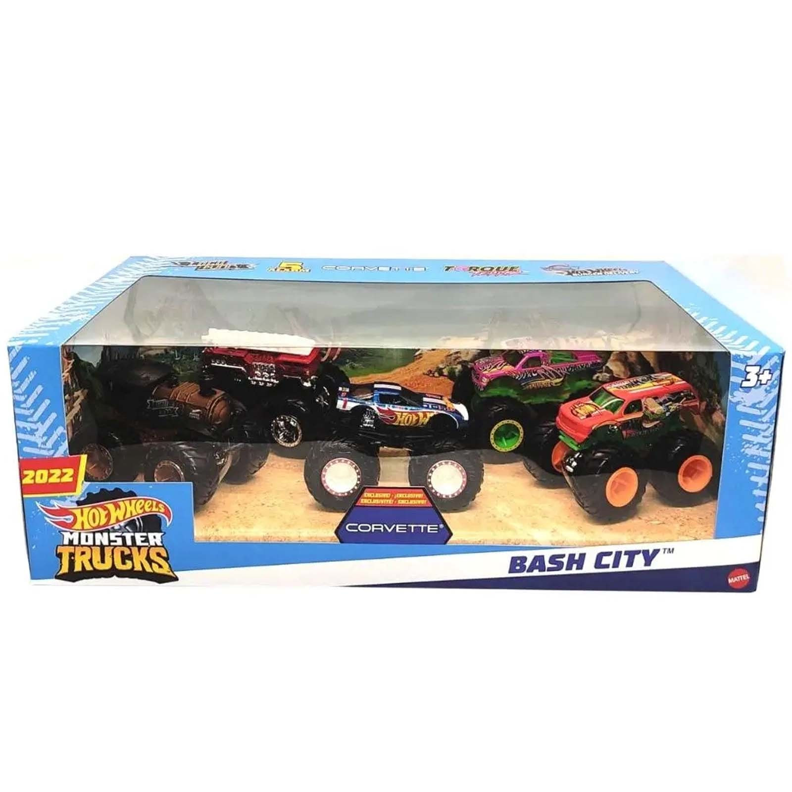 Pack 5 Hot Wheels Monster Truck - Bash City - HGD08 - Ri Happy