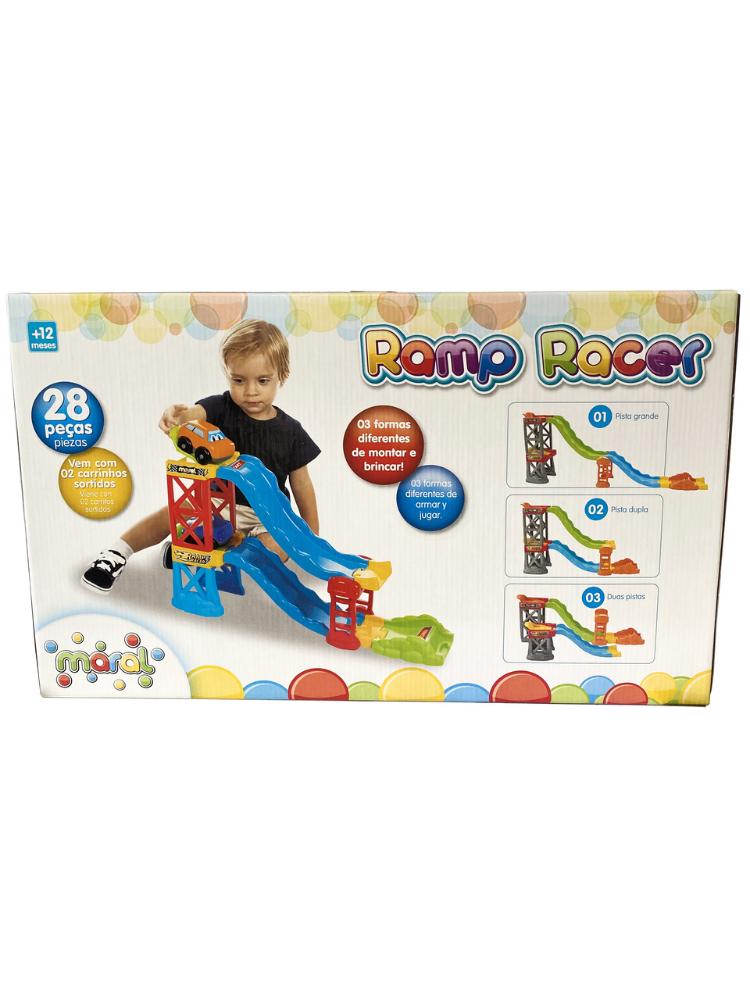 Pista Ramp Racer Com 2 Carrinhos 28 Peças Brinquedo Didático Infantil em  Promoção na Americanas