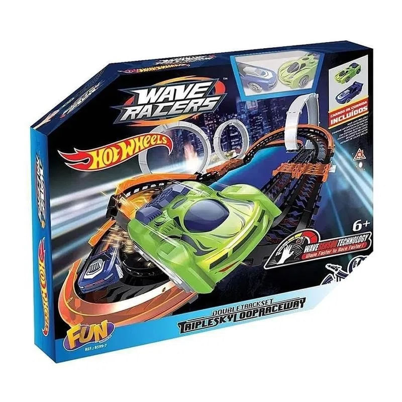 Hot Wheels Wave Racers Pista Triple Skyloop - Fun 85997 - Ri