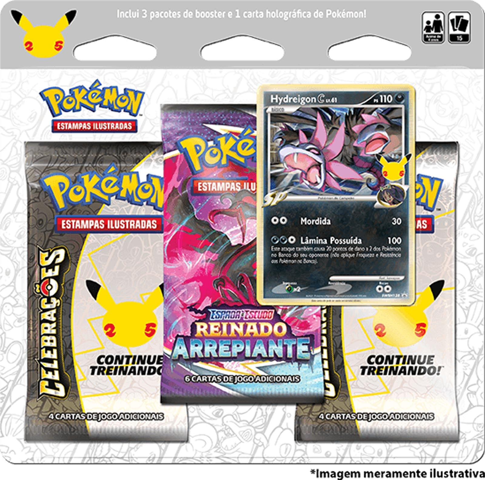 Triple Pack Pokémon Celebrações - Hydreigon C - Pokémon TCG - Ri Happy