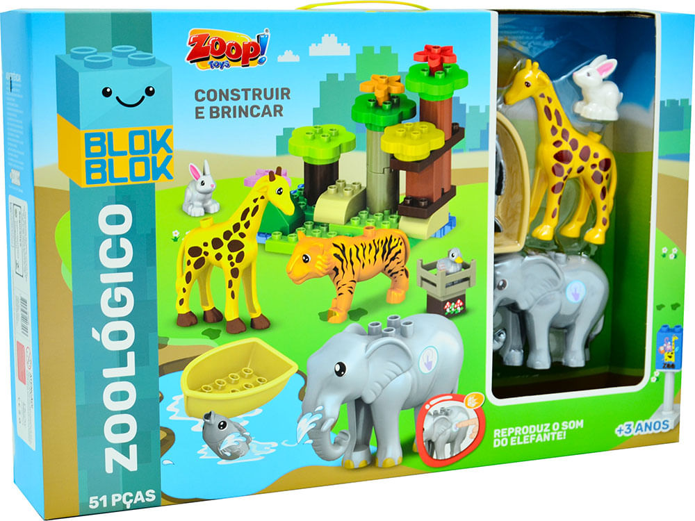 Blocos De Montar Blok Blok Dinossauros ZP01030 - Zoop Toys – Jessica  Presentes