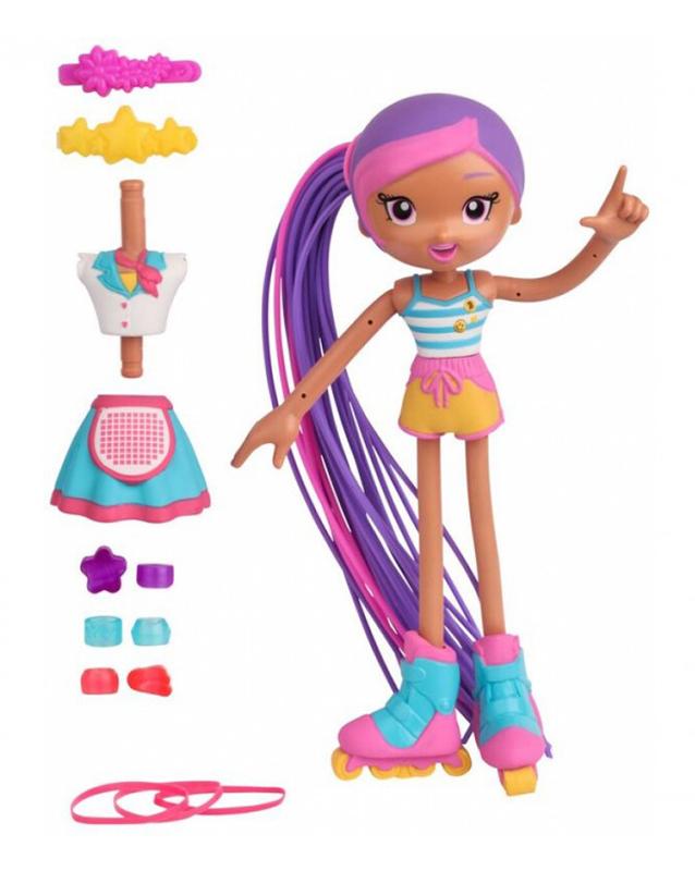 Boneca articulada betty spaghetty vestido azul candide