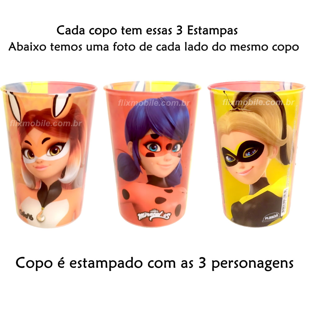 Kit 6 Copos Ladybug Miraculous p/ Festa Infantil Lembrança Decoração - Ri  Happy