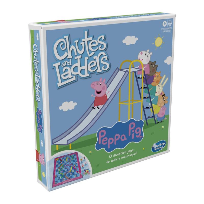 Jogo-de-Tabuleiro---Chutes-and-Ladders---Subir-e-Escorregar---Peppa-Pig---F2927---Hasbro-0