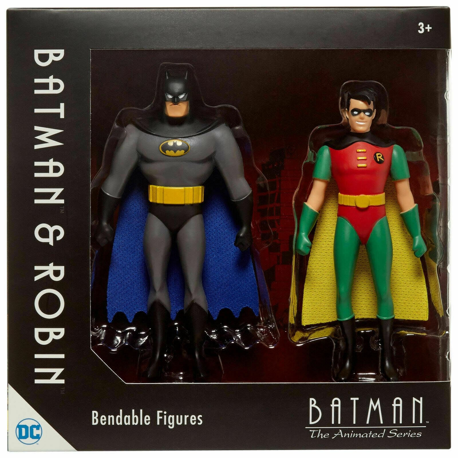 Pack 2 Figuras 13 cm - Batman e Robin Animated Series - Bendable