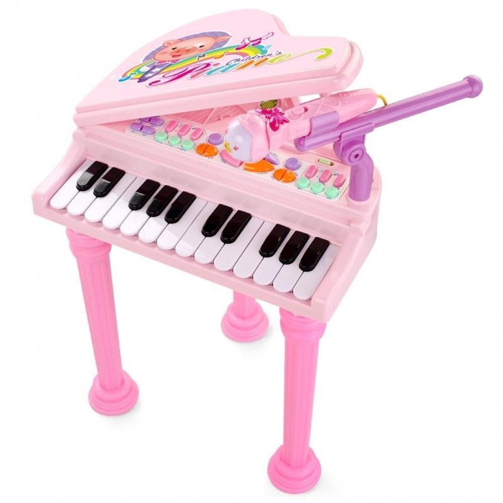Teclado pianinho infantil educativo 31 teclas c som gravador