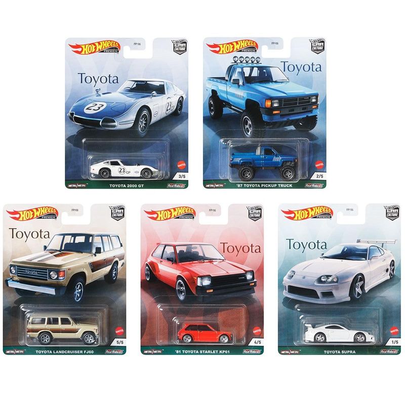 Hot Wheels - Set 5 Miniaturas - Toyota - Car Culture - FPY86 - Ri