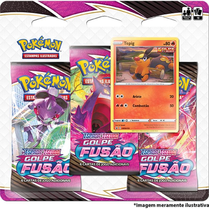 Jogo-de-Cartas---Pokemon---Blister-Triplo---Golpe-Fusao---Tepig---260-Cartas---2-ou-Mais---Copag-0