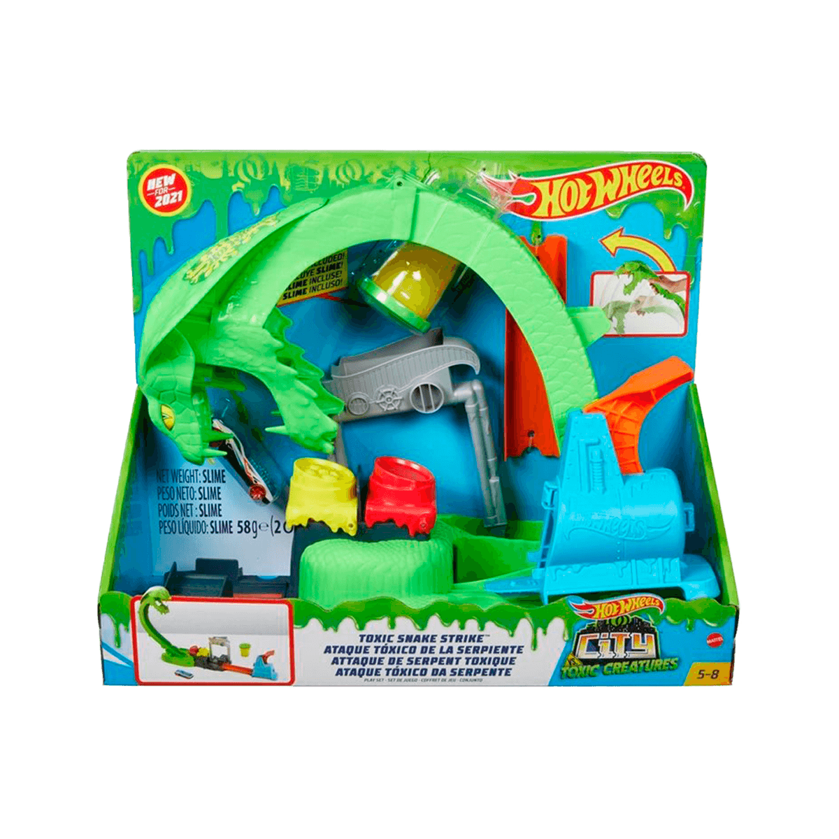 Wheels Ataque Toxico Pista De Vibora Hot Wheels Juguete Pista