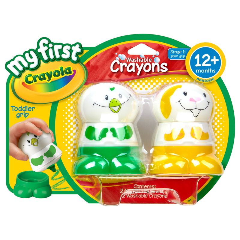 Bonecos-com-Giz-de-Cera-My-First---Verde-e-Amarelo---Crayola