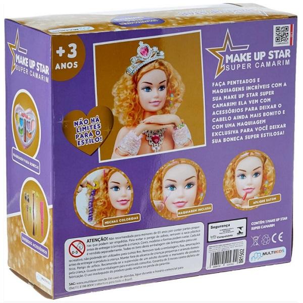 Boneca Make Up Star Super Camarim Com Maquiagem e Acessorios - Ri Happy