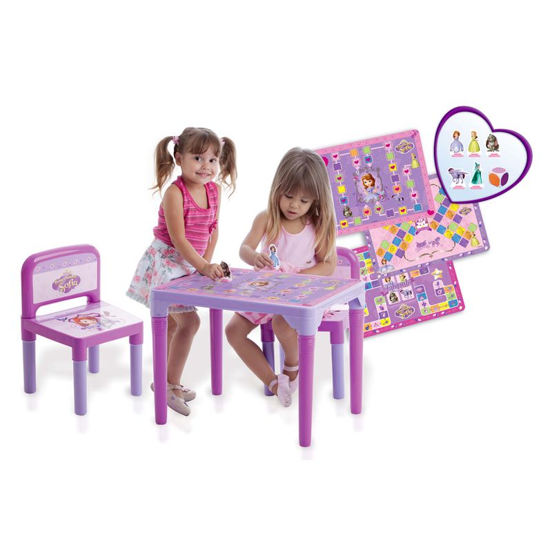 Mesa-Infantil-com-Cadeiras-da-Princesinha-Sofia---Multibrink