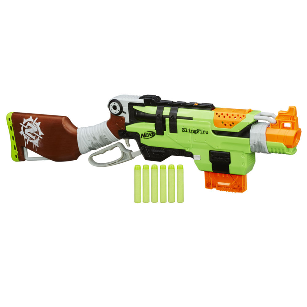 ナーフ　スリングファイア Confira Lançador Nerf Zombie Strike - Slingfire - Hasbro - Rihappy