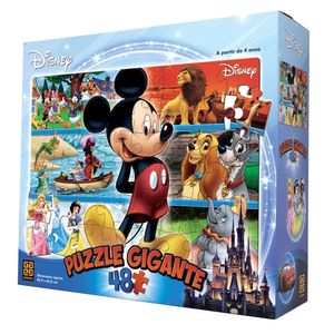 Jogo Quebra Cabeca Puzzle 60 Pecas Disney +4 Anos Grow - Ri Happy