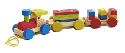 Brinquedo Em Madeira Trem Em Madeira - Trenzinho Infantil - TP JP