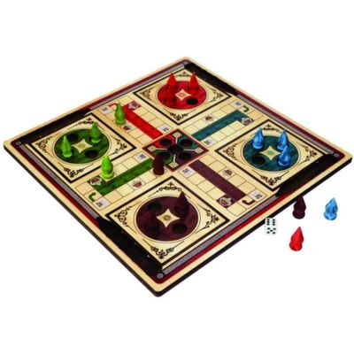 Jogo de Tabuleiro Ludo em madeira - Ri Happy