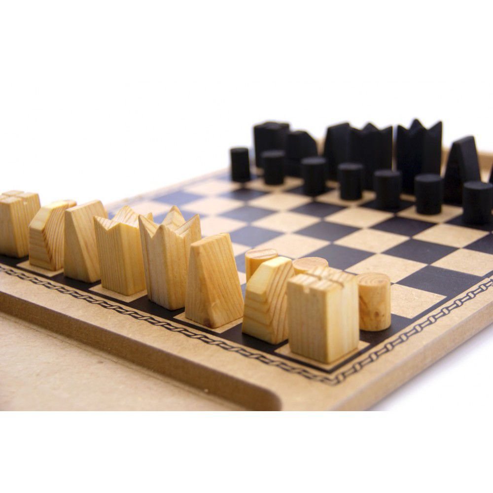 Tabuleiro xadrez madeira 29cm 4009 - PENA VERDE SHOP