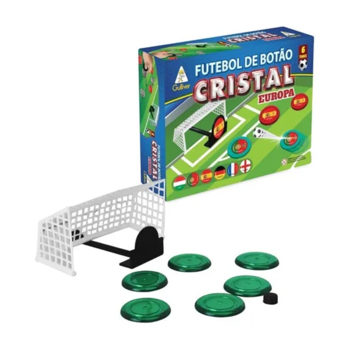 Jogo de Futebol de Botão - Cristal - Brasil x Espanha - Gulliver na  Americanas Empresas