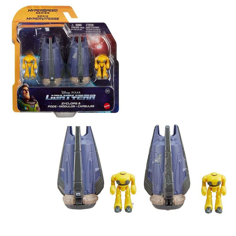 Mini-Figuras-de-Acao-e-Naves-Espacial---Disney-Pixar---Lightyear---Zyclops-e-Pods---Mattel-0