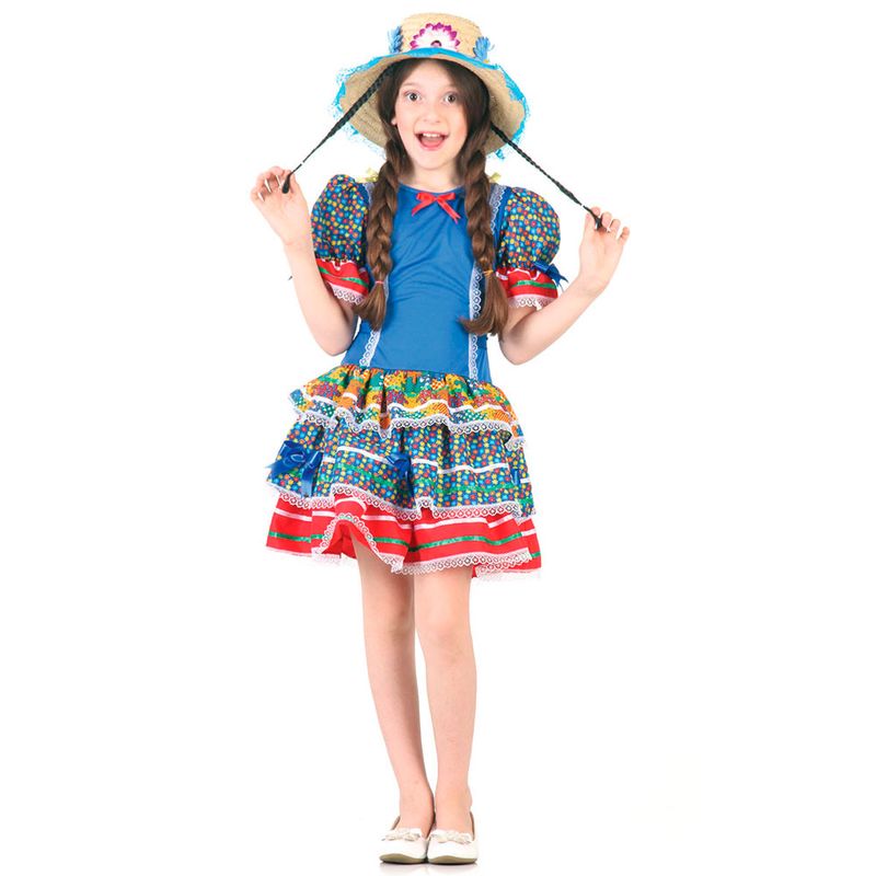 Fantasia-Junina-Luxo---Vestido-Caipirinha-Azul---Sulamericana
